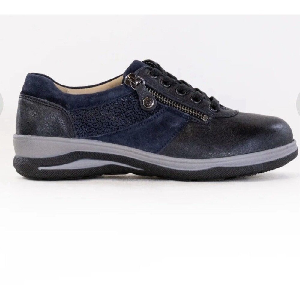 Fidelio Hallux Haley Mitzy Womens Size US 6B Sneaker Shoes Navy Lace Zip Up